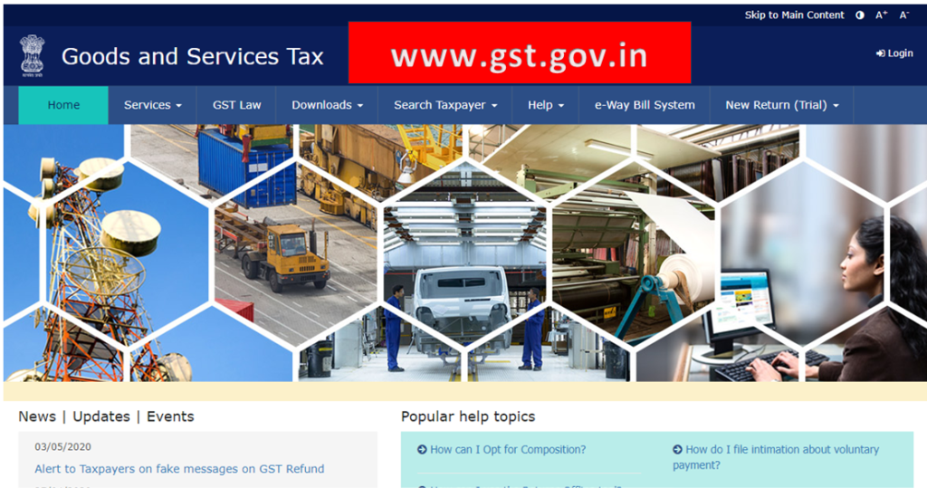 Gst Portal Online site