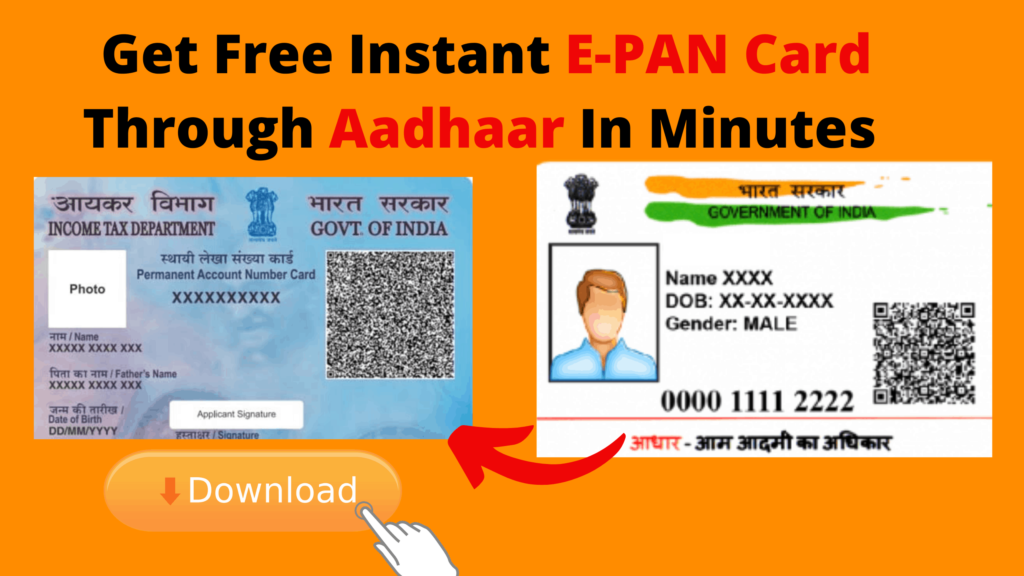 Instant E-PAN Card Through Aadhaar